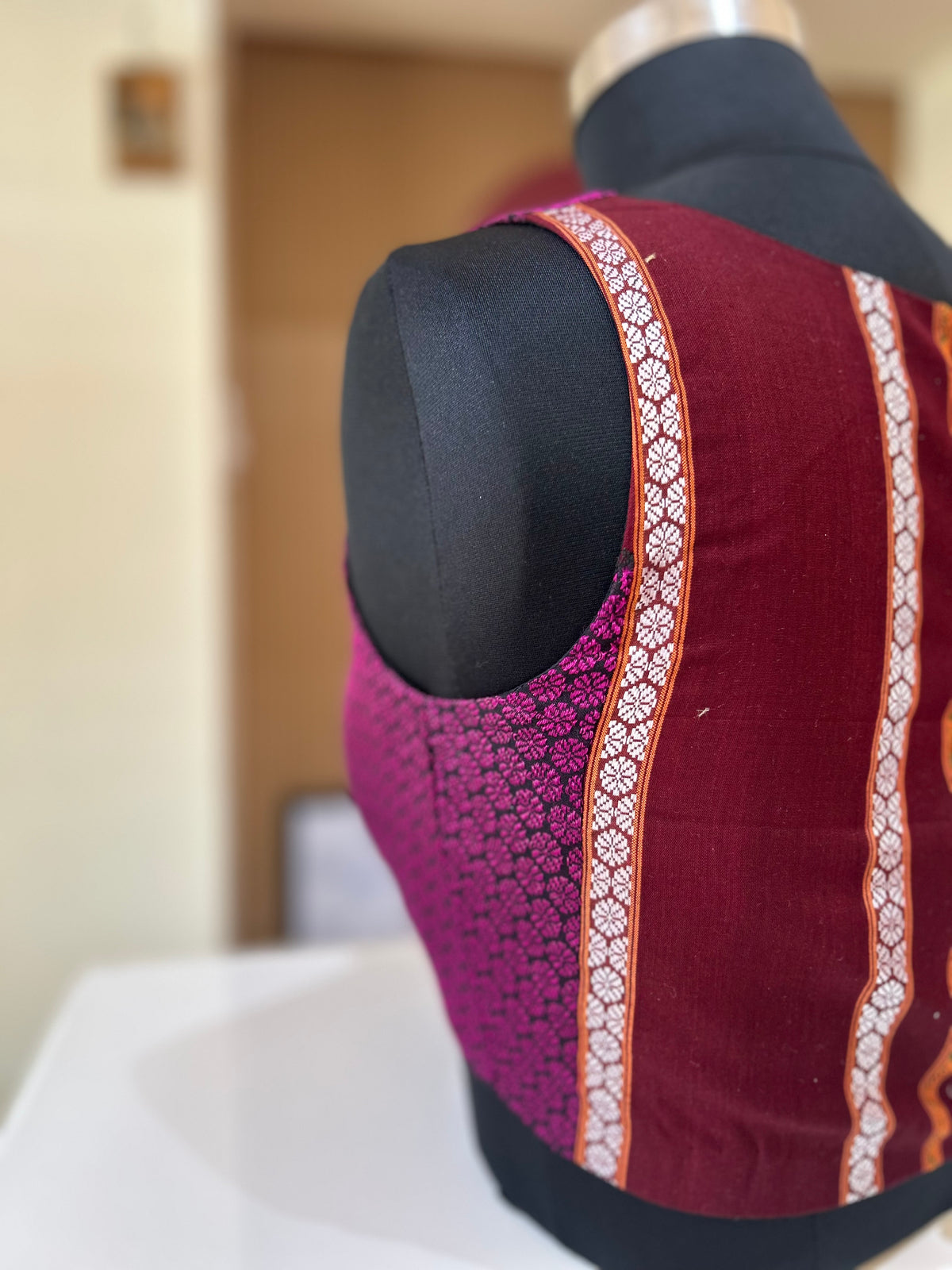 Magenta Pink Ilkal Blouse