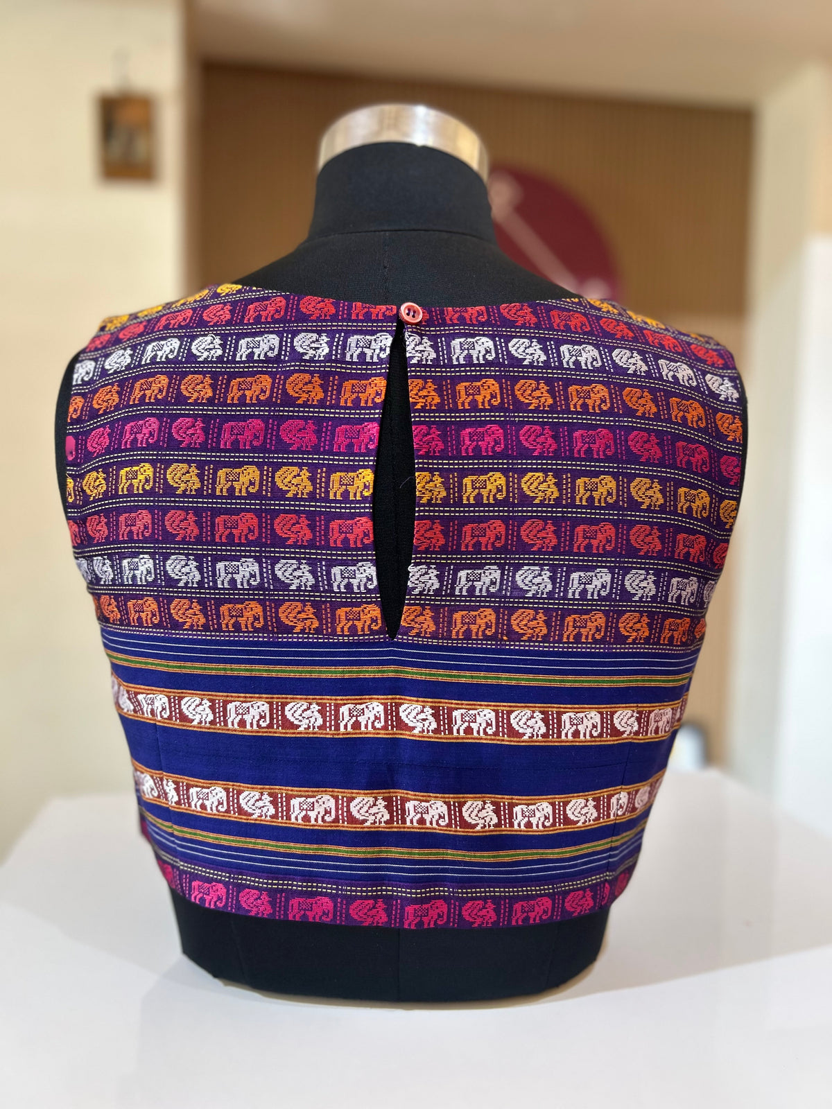 Elephant motifs Ilkal Blouse