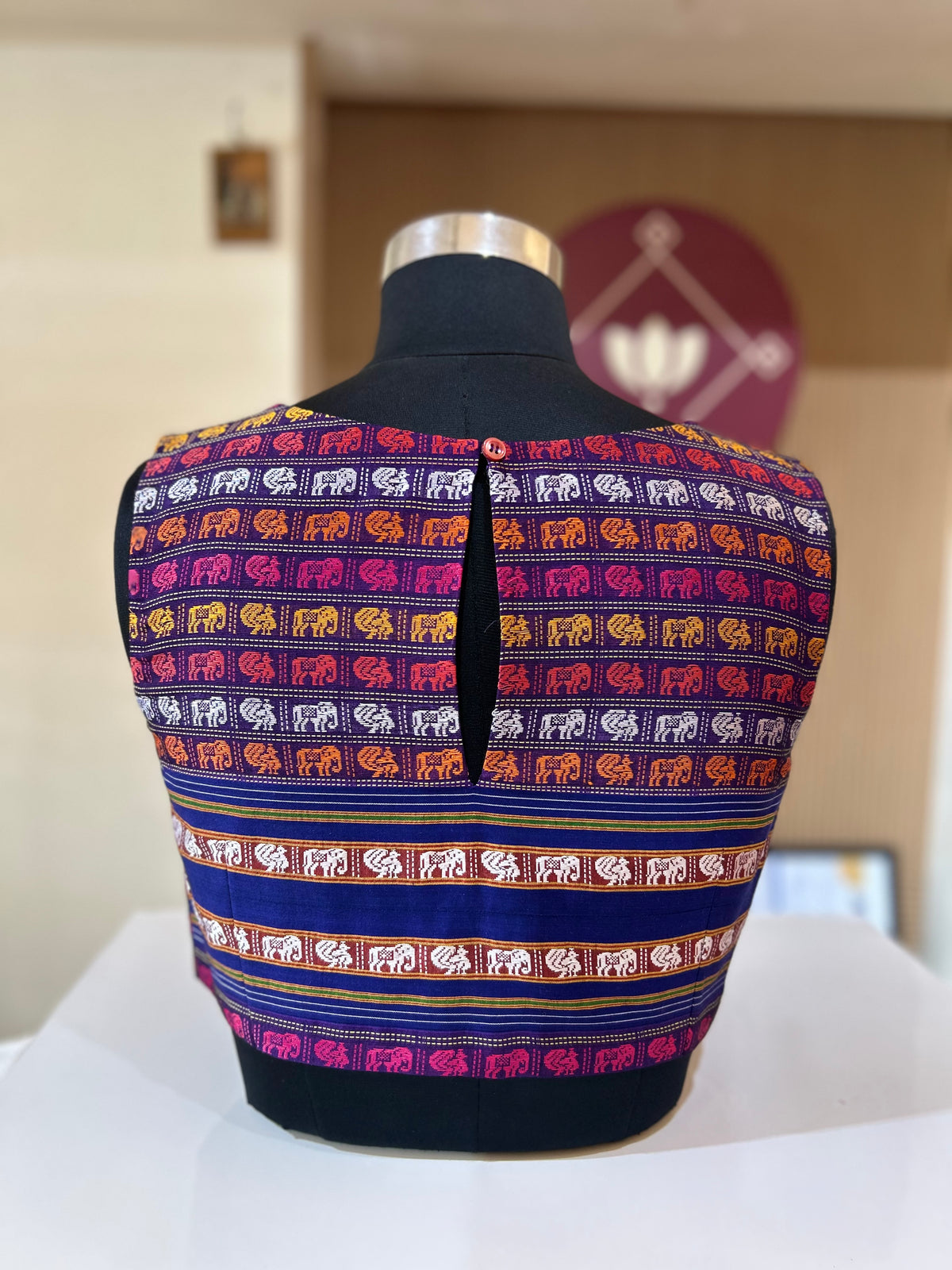 Elephant motifs Ilkal Blouse