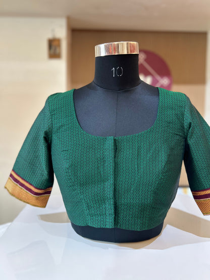 Bottle Green Ilkal Blouse