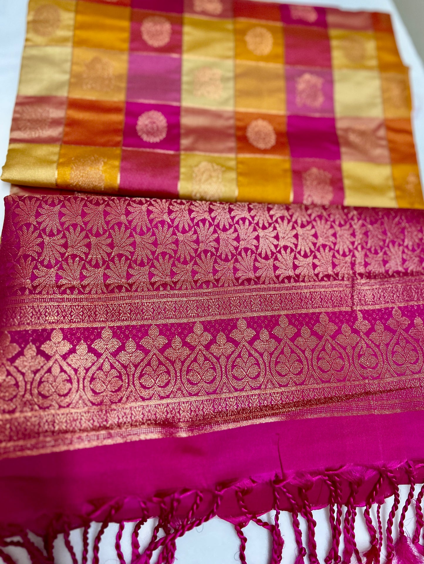 Palam Checks - Vegan silk Saree