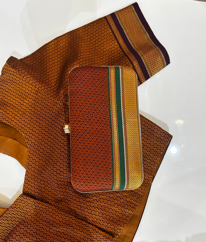 Brown Ilkal Clutch