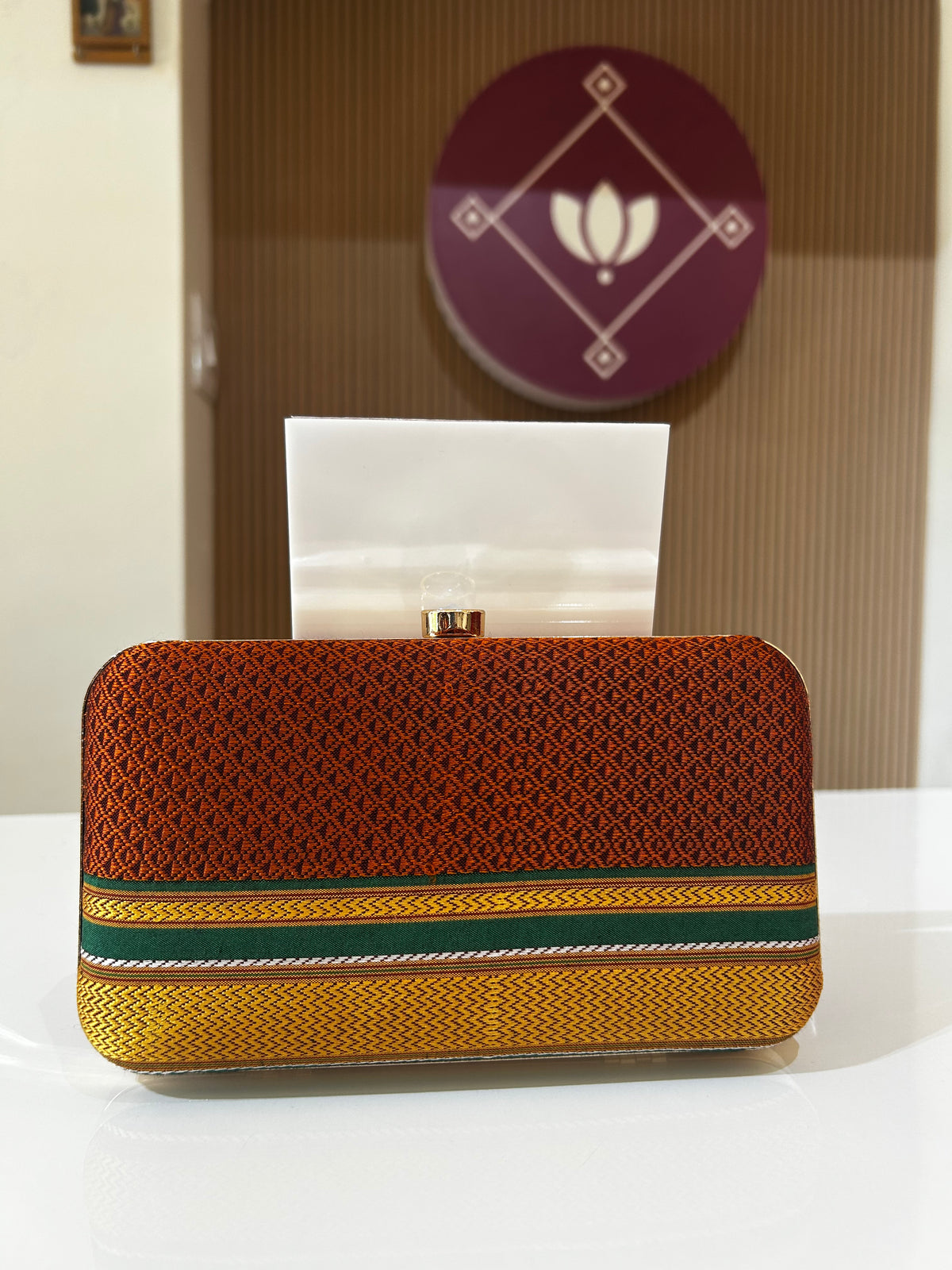 Brown Ilkal Clutch