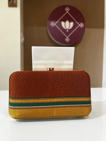 Brown Ilkal Clutch