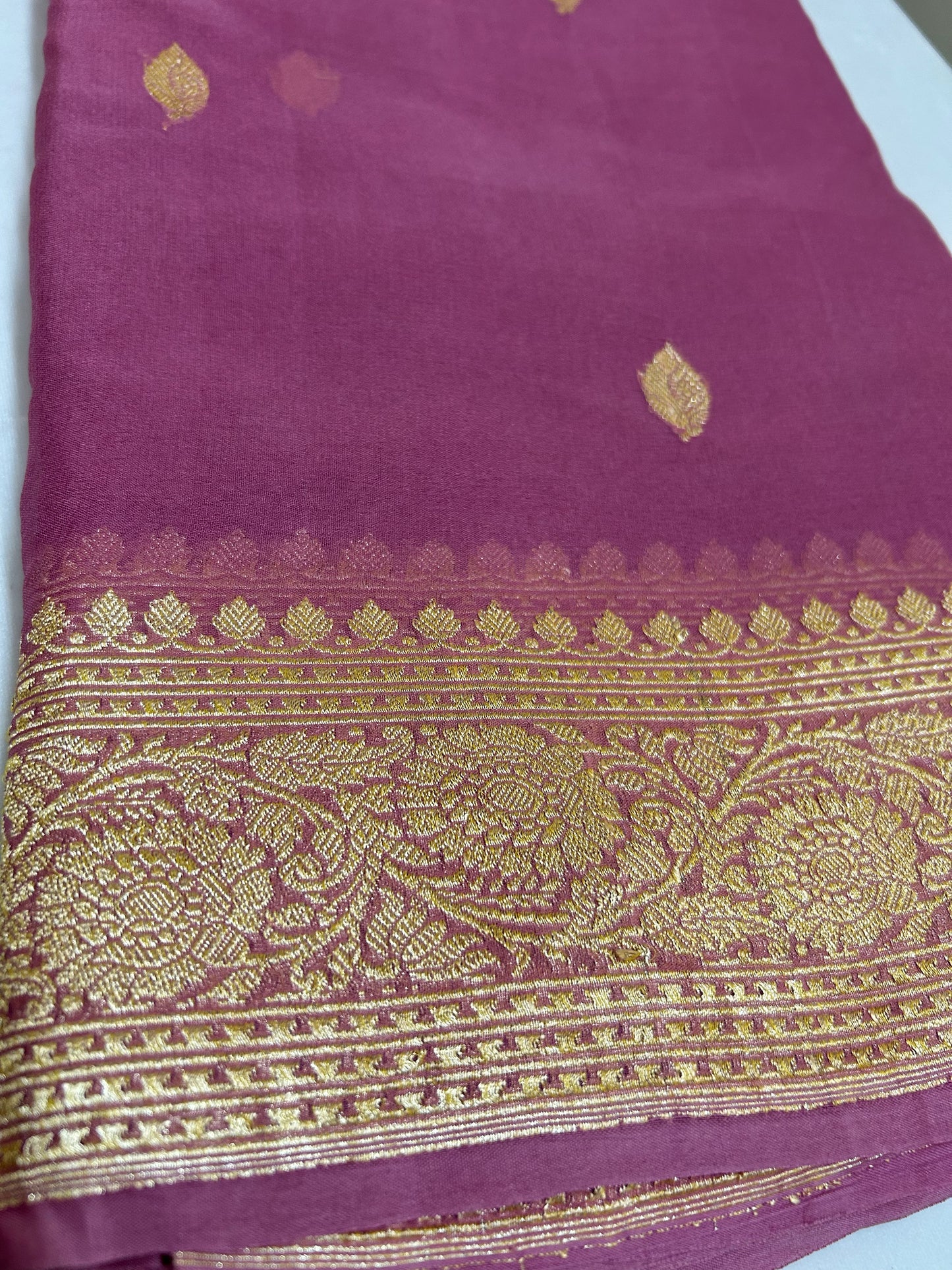 Pure Banaras Khaddi Georgette Saree