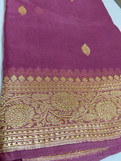Pure Banaras Khaddi Georgette Saree