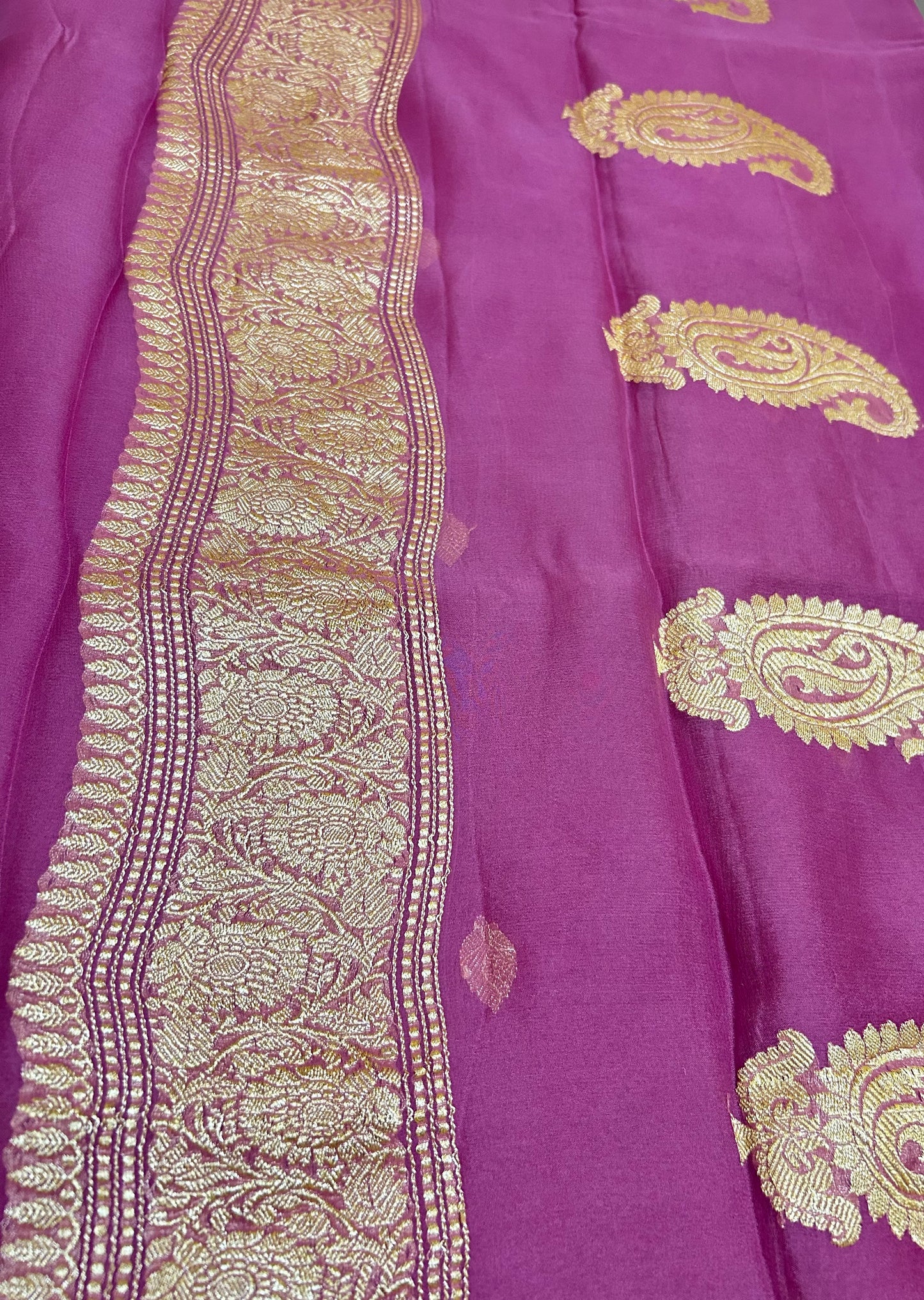 Pure Banaras Khaddi Georgette Saree
