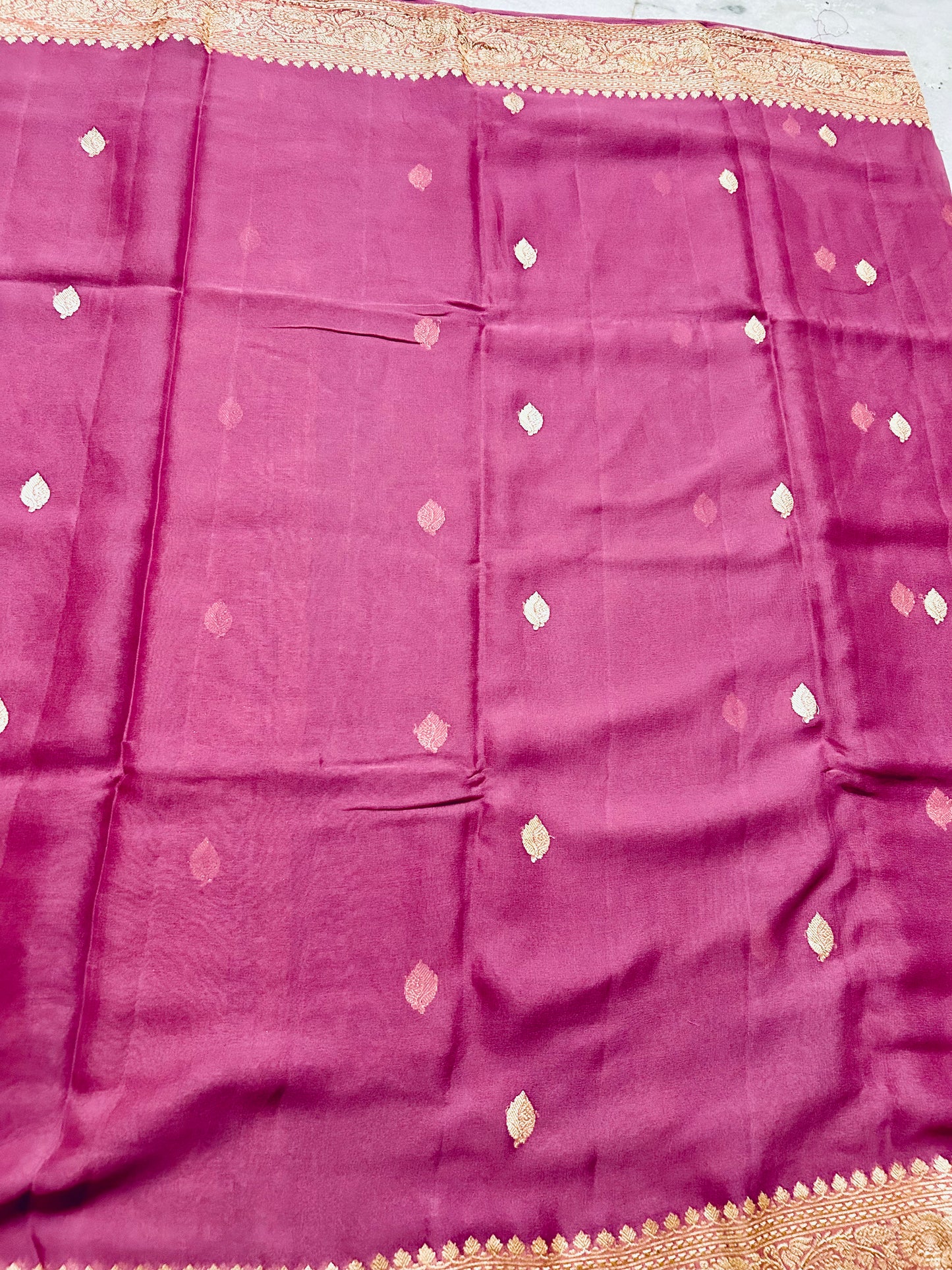 Pure Banaras Khaddi Georgette Saree