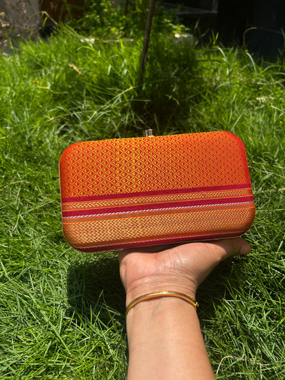 Brown Ilkal Clutch