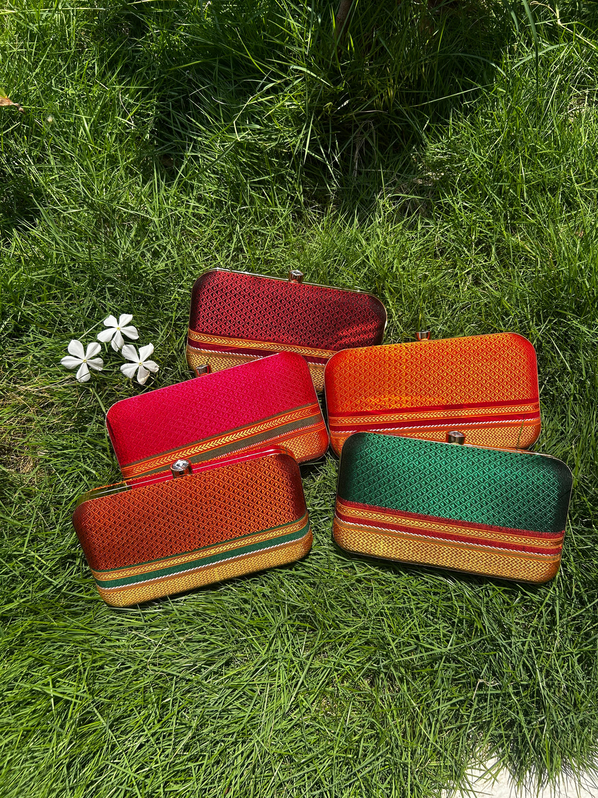 Brown Ilkal Clutch