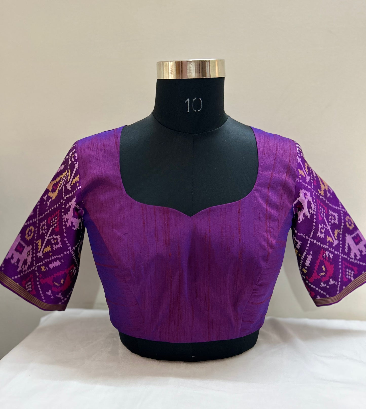 Purple Patan Patola Silk Blouse