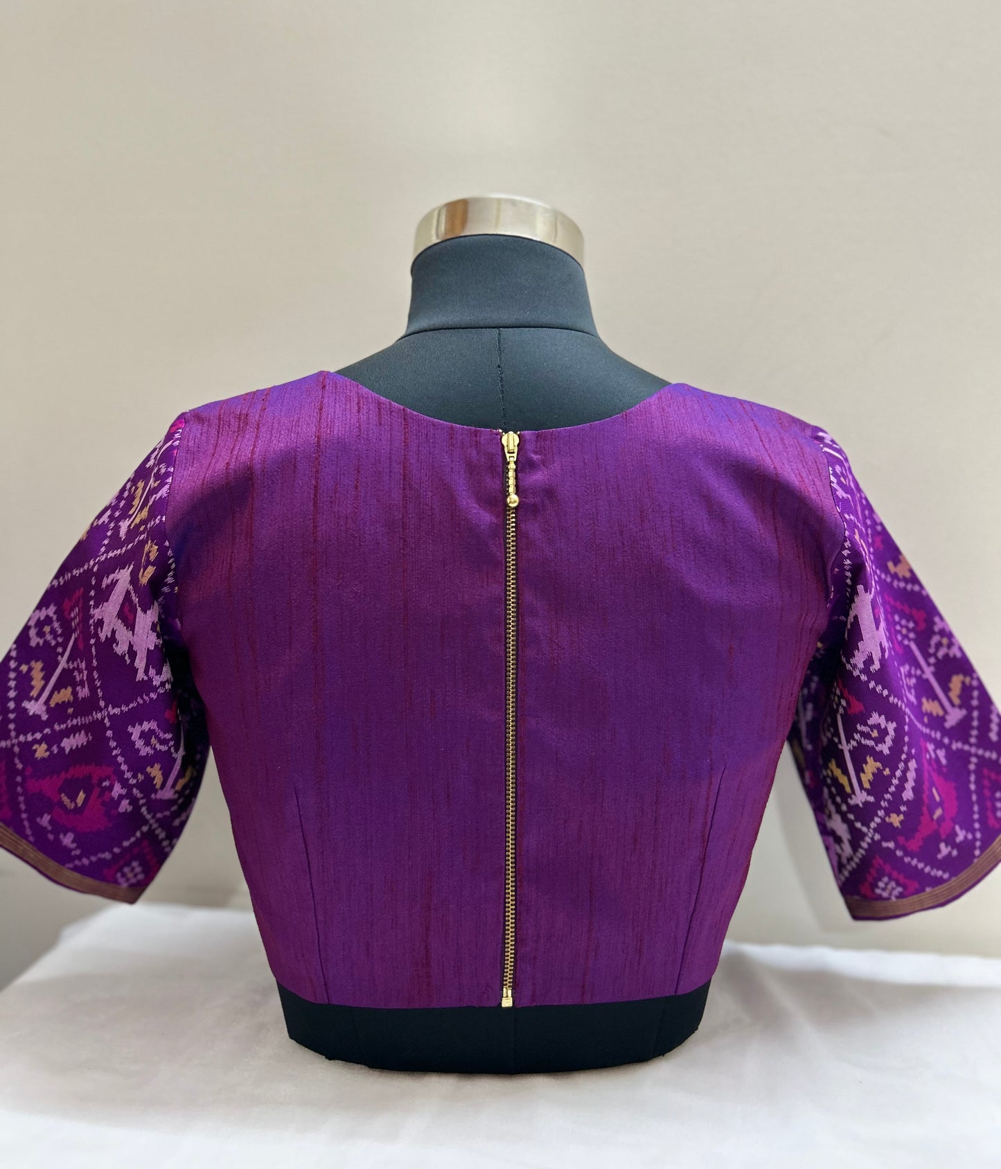 Purple Patan Patola Silk Blouse