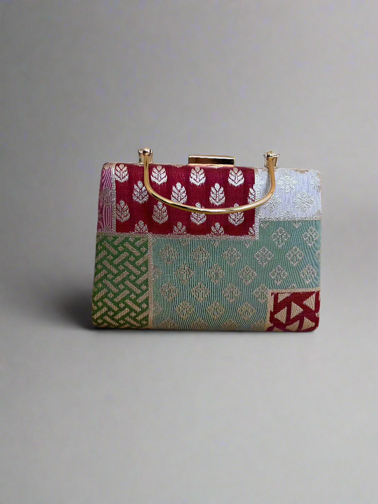 Patchwork fabric Clutch-Alankrutha