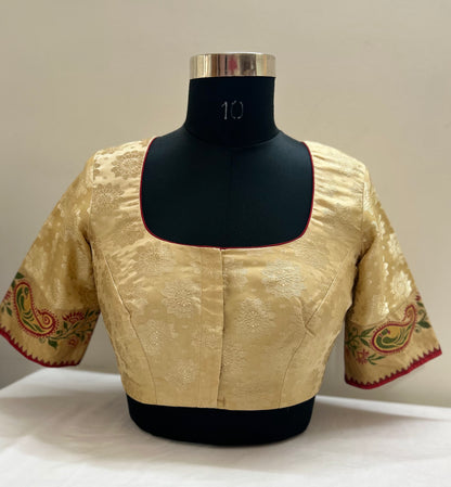 Gold brocade Painting Blouse