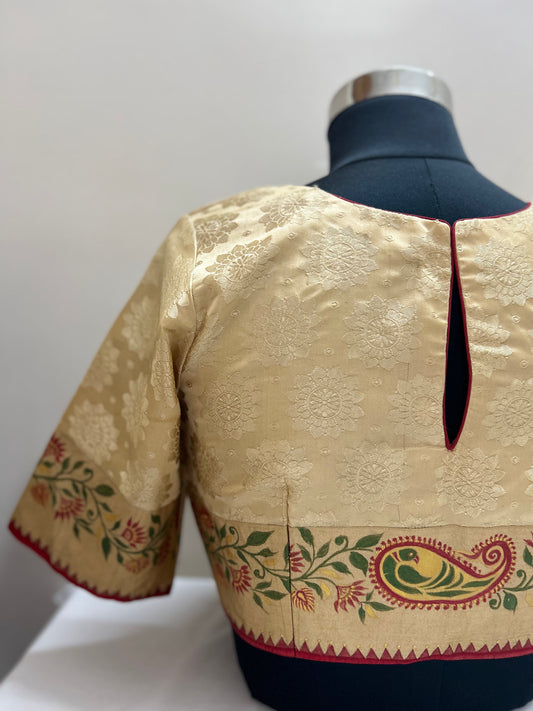 Gold brocade Painting Blouse