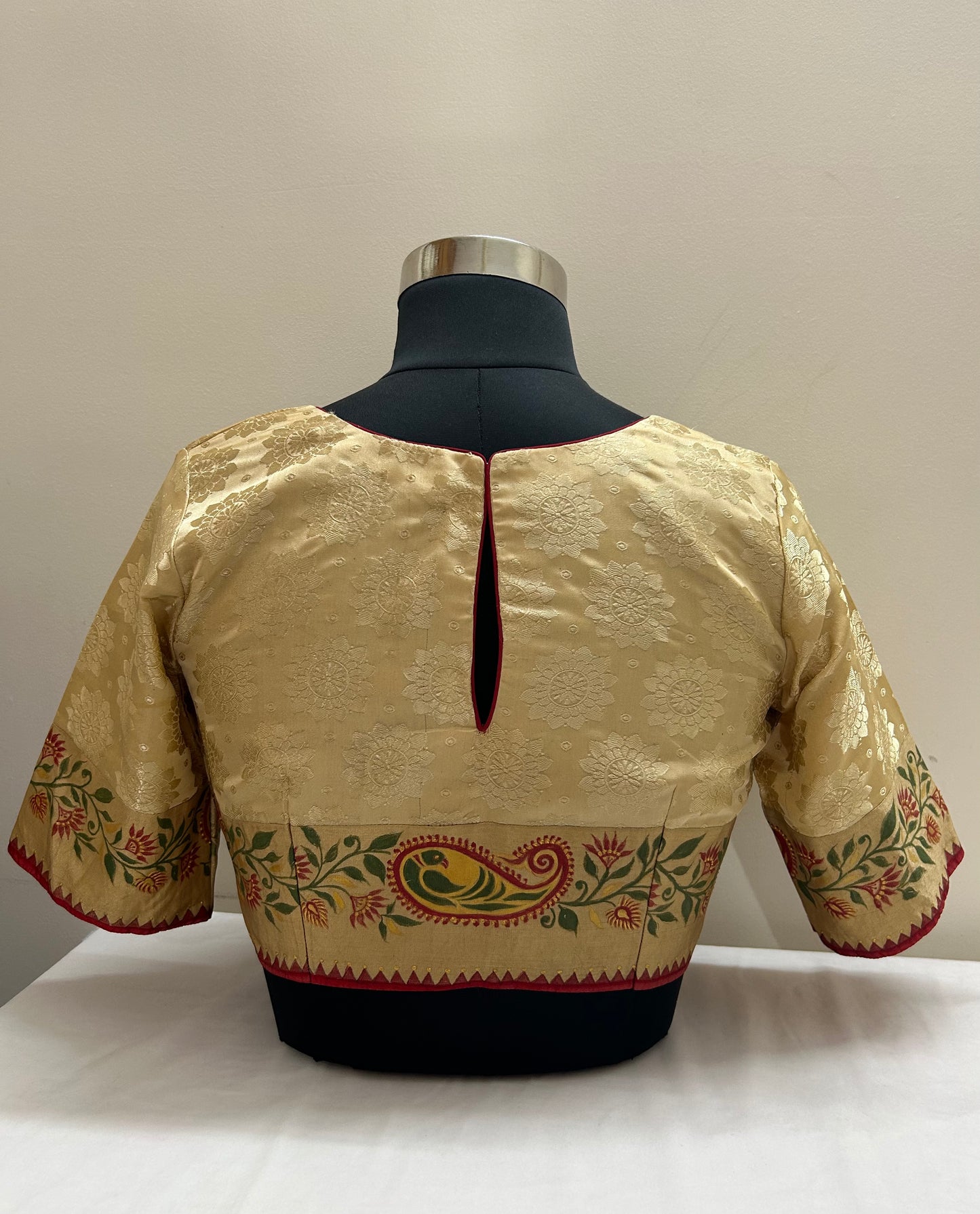 Gold brocade Painting Blouse