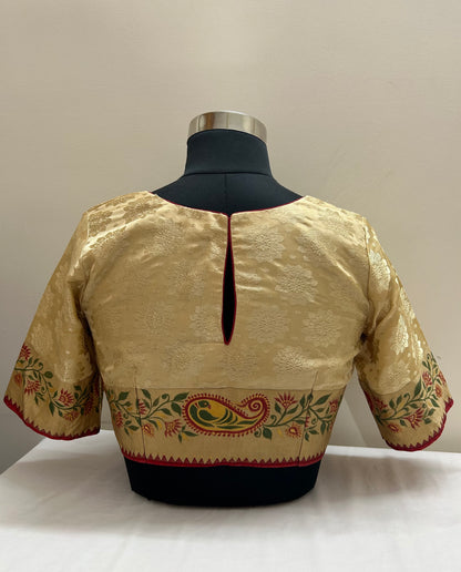 Gold brocade Painting Blouse