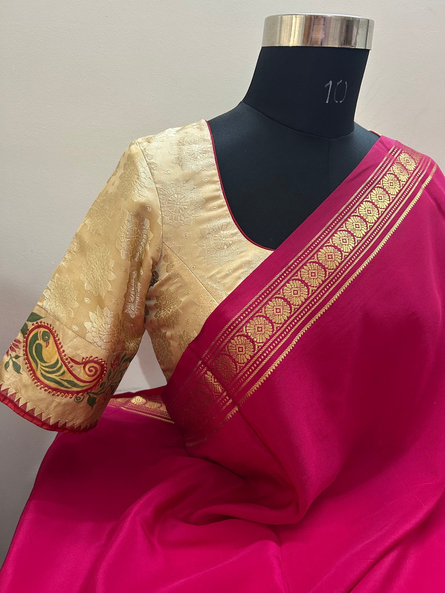 Gold brocade Painting Blouse