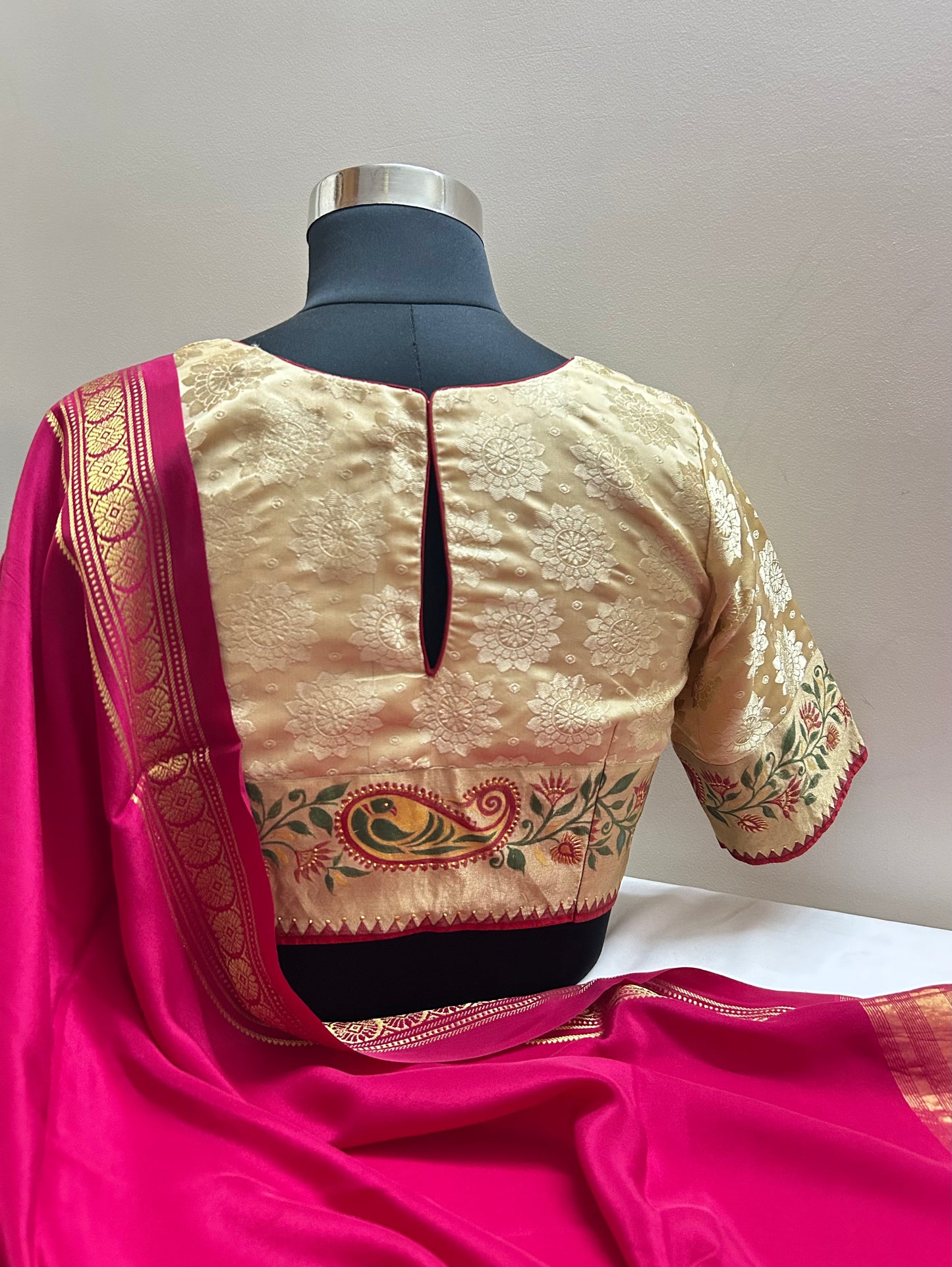 Gold brocade Painting Blouse