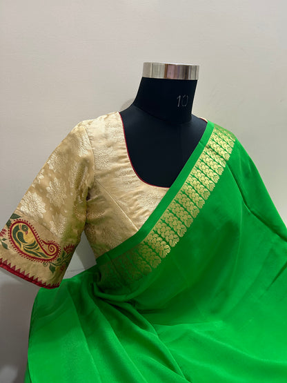 Gold brocade Painting Blouse