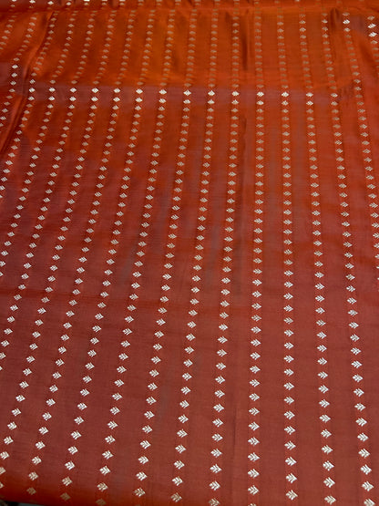 Designer Mashru silk saree with contrast border and blouse fabric