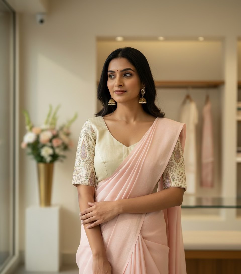 Cream designer Blouse