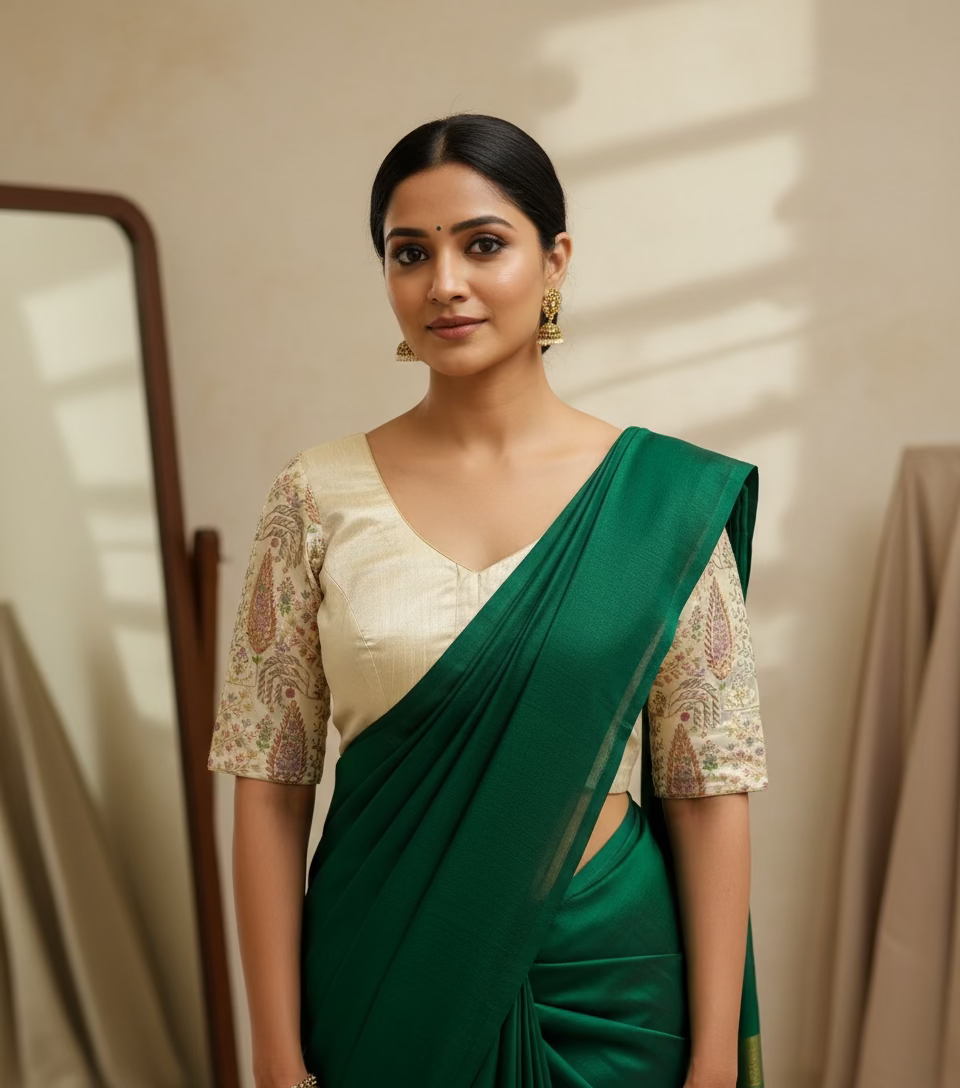 Cream designer Blouse