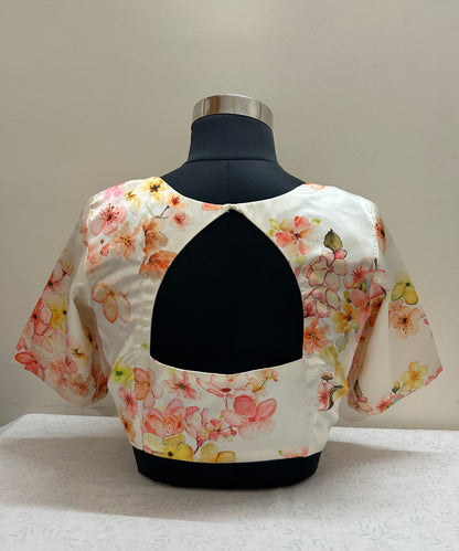 Floral Japan Satin Blouse