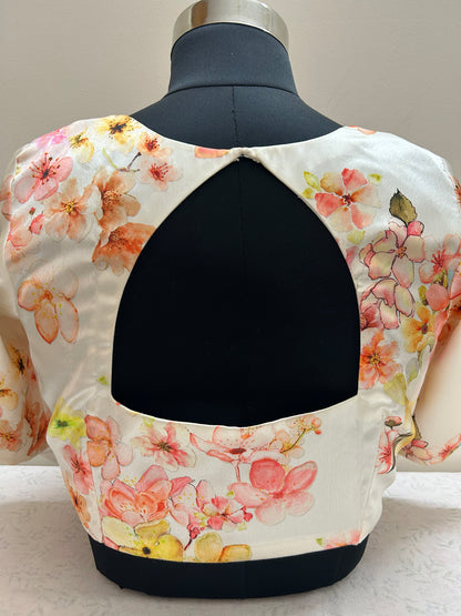 Floral Japan Satin Blouse