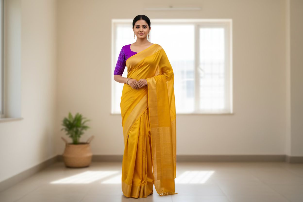 purple pochampally rawsilk blouse-Alankrutha