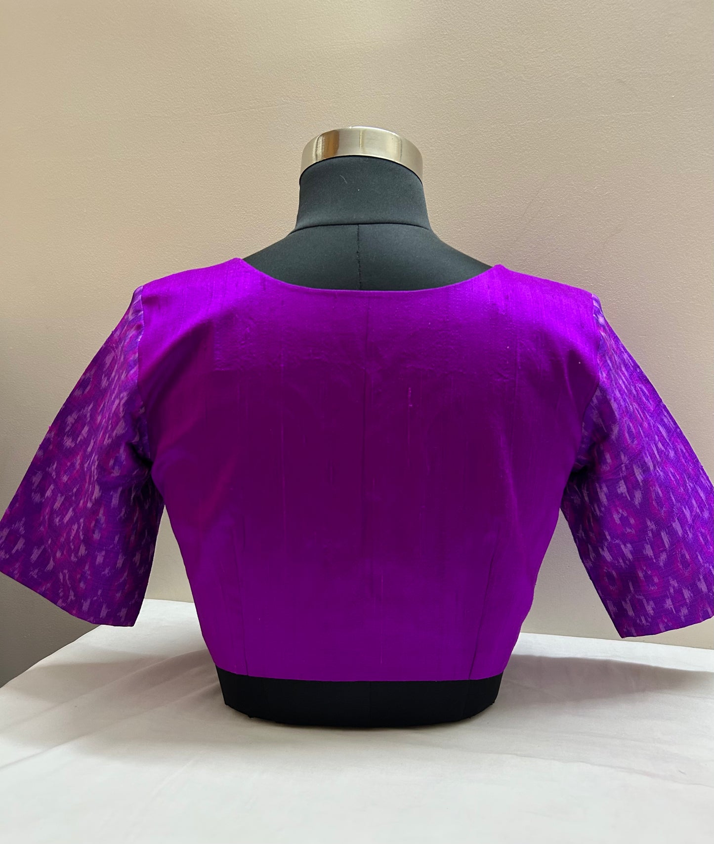 Purple Pochampally Rawsilk Blouse
