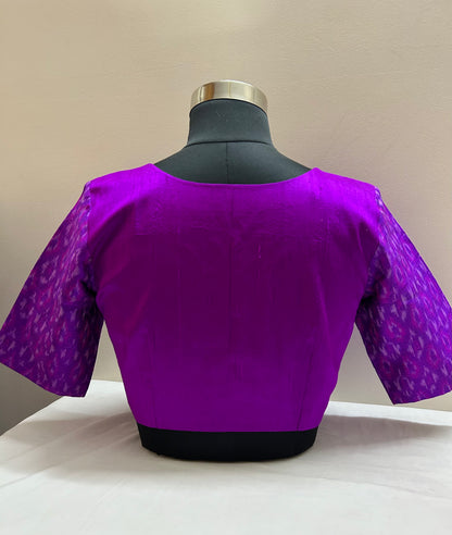 Purple Pochampally Rawsilk Blouse