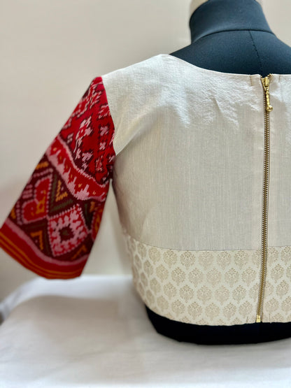 red patola blouse-Alankrutha
