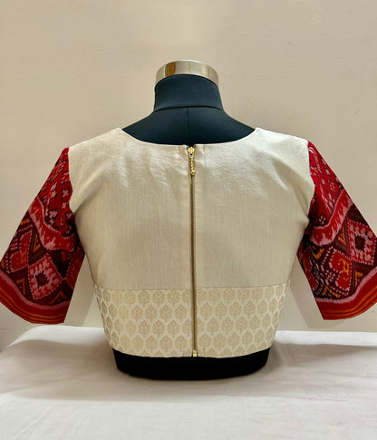 Red Patan Patola Silk  Blouse - Will be Restocked soon