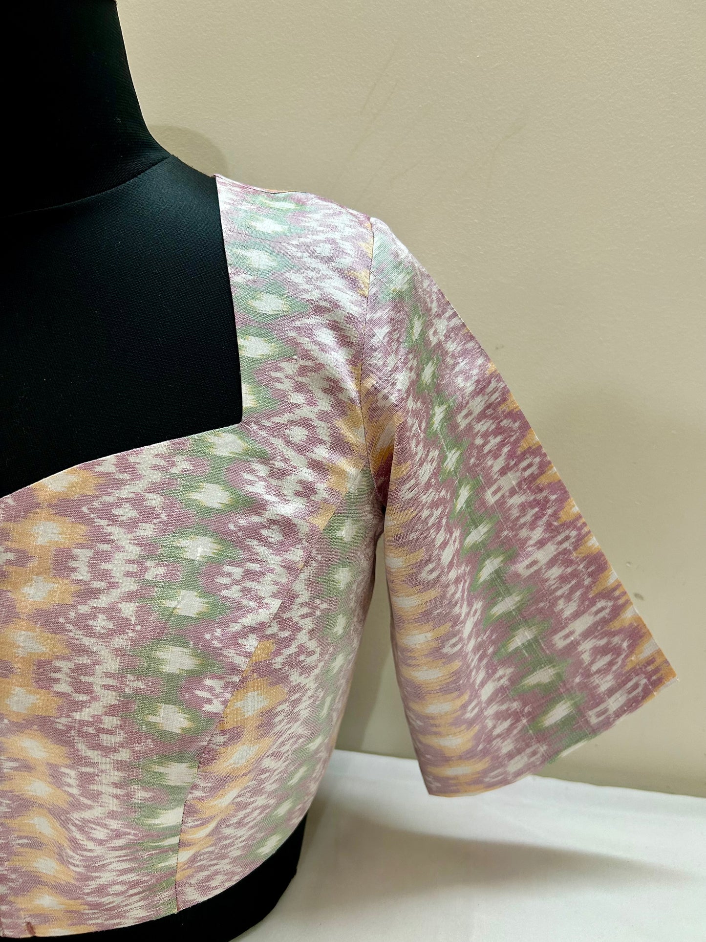 Lavendar Pochampally Rawsilk Blouse