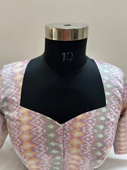 Lavendar Pochampally Rawsilk Blouse