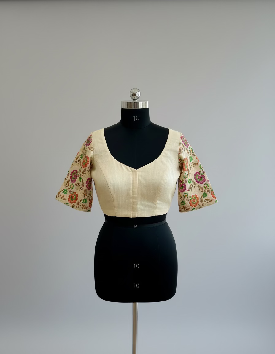 beige blouse-Alankrutha