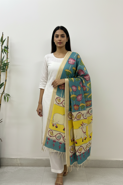 pen kalamkari dupatta-Alankrutha