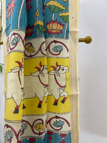 Pen Kalamkari Duppatta