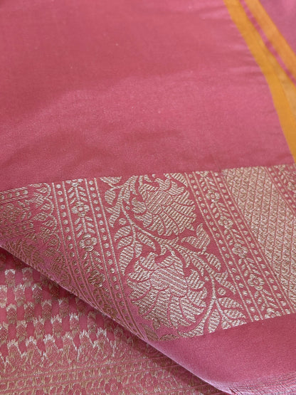 Pink Brocade Banaras saree