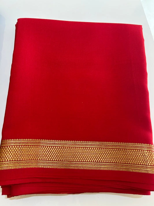 Red Mysuru Silk Saree -Alankrutha