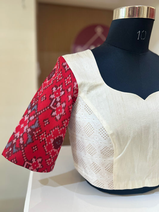 Red Patan Patola Silk  Blouse