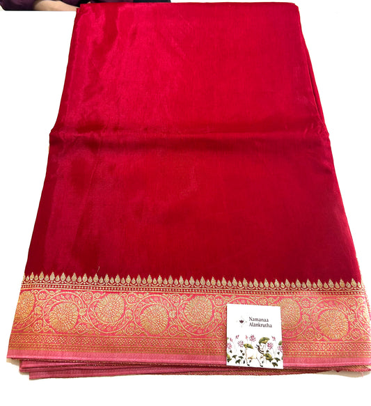 red Banaras saree-Alankrutha