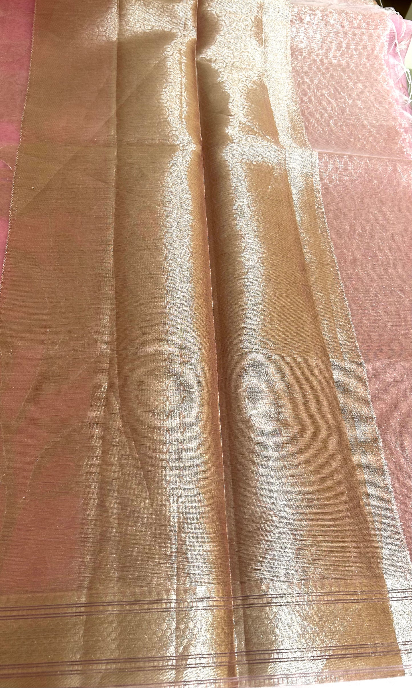 Pink Organza Saree