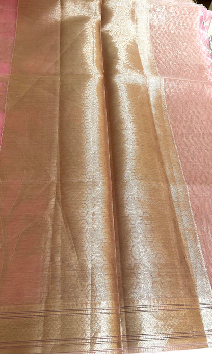 Pink Organza Saree