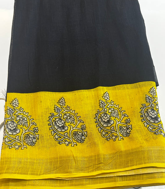 Linen Cotton Saree