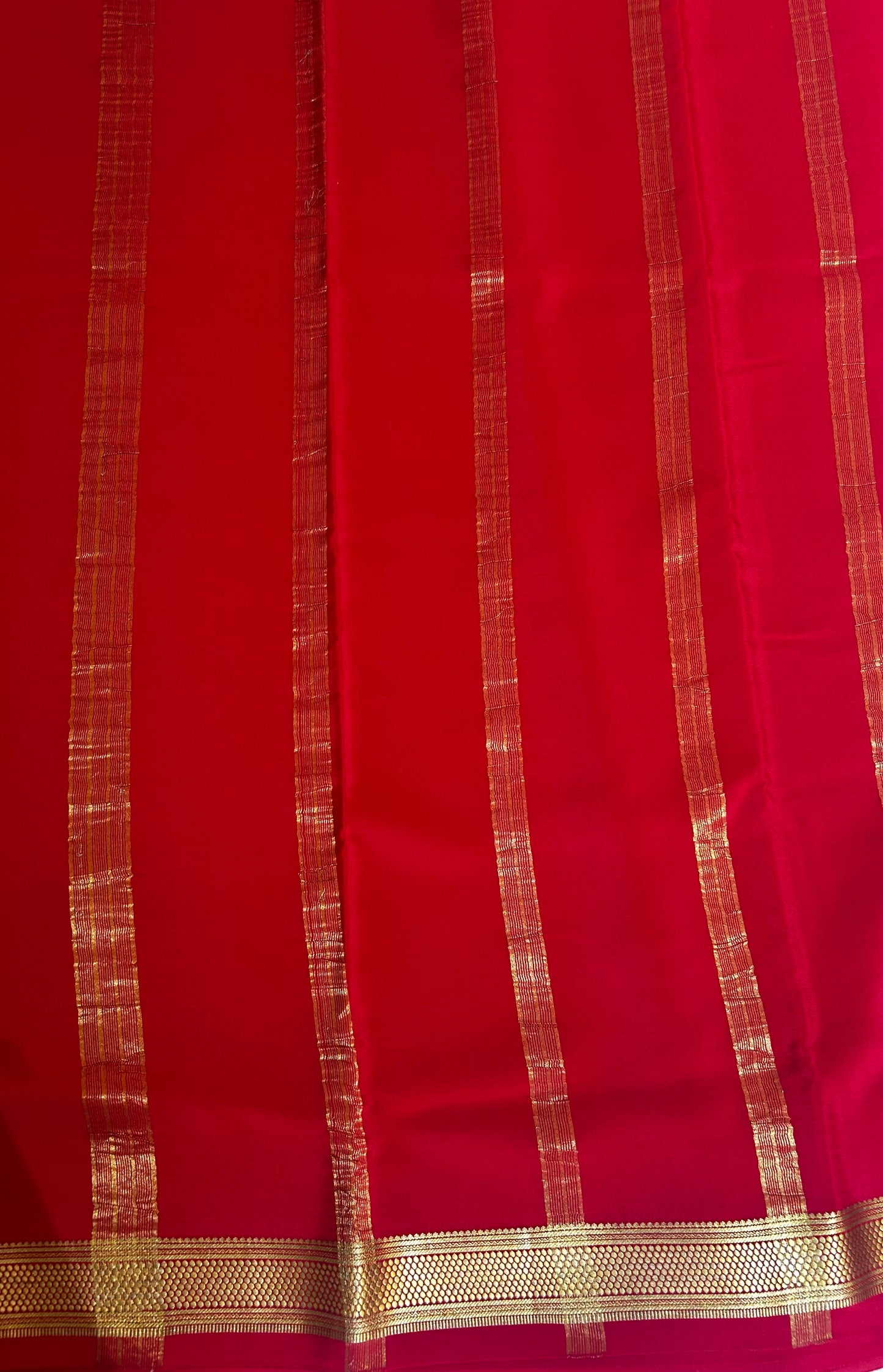 Red Pure Mysuru Silk Saree