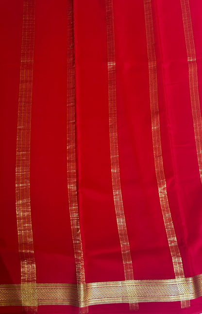 Red Pure Mysuru Silk Saree