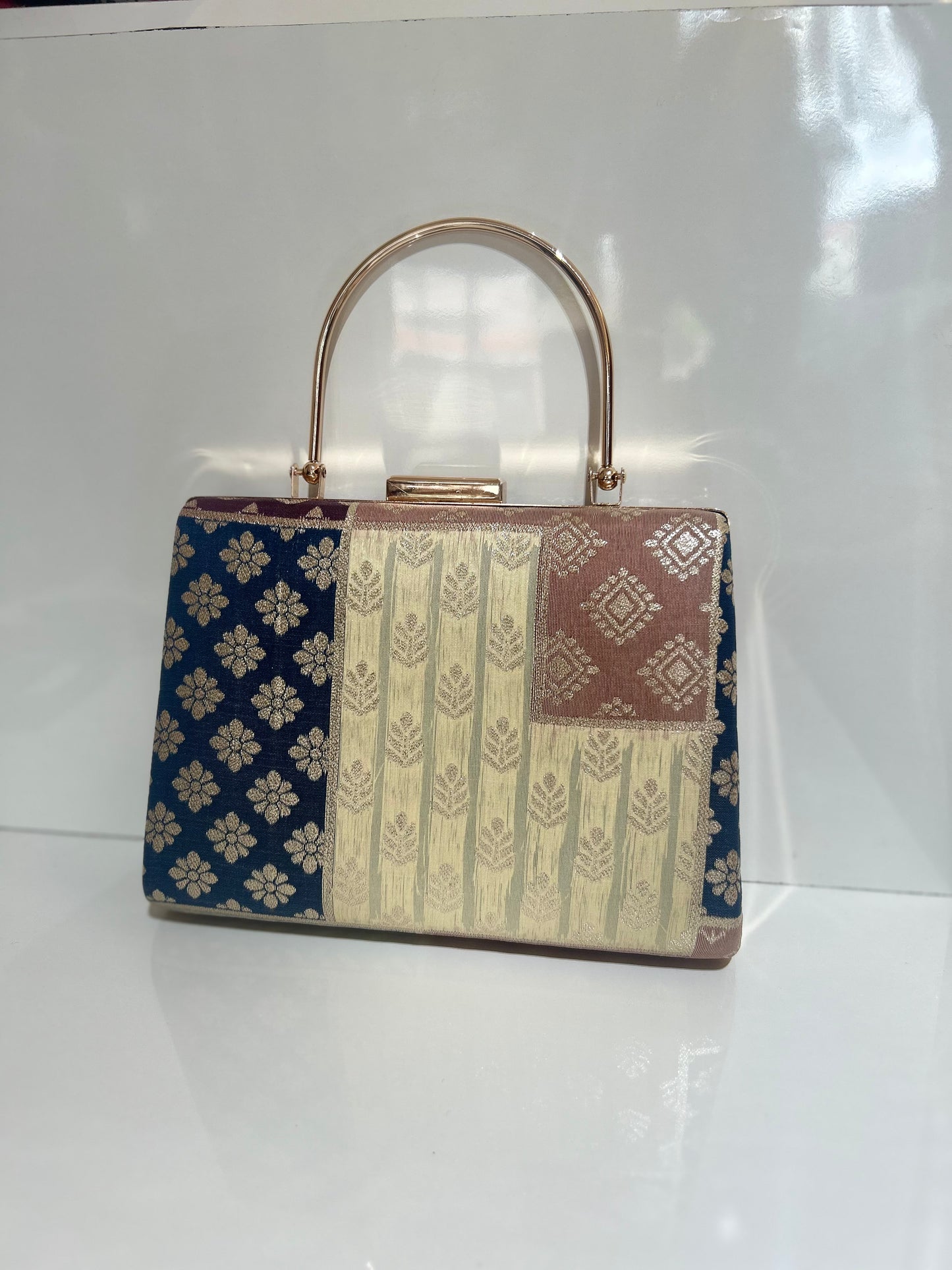 Patch work Brocade Clutch