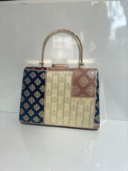 Patch work Brocade Clutch